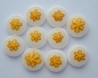Fused Glass Millefiori Mini Cabs - Cabochons - Lampwork Beads - Fused Glass - Flower Beads - Glass Bead - Findings 4011