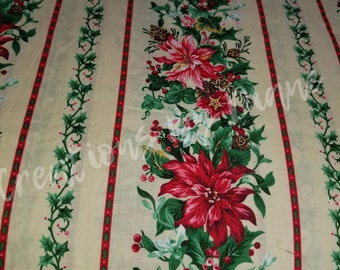 Poinsettia Christmas Fabric