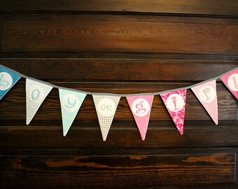 Gender Reveal Party Banner or Baby Shower Decoration