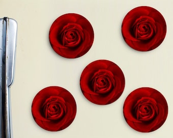 Red Roses Magnets - Valentine's Day, Sweetest, Valentines, Bouquet, Flowers, Red, Dozen, Love, Rose Bush, Lust, Wedding, Mother's Day