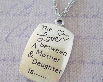 The Love Between a Mother and Daughter Pendant Necklace