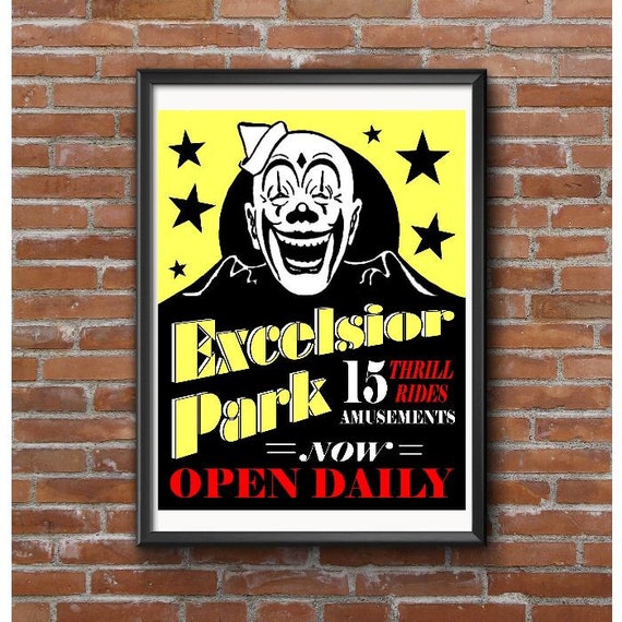 Excelsior Park Poster Amusement Minneapolis St. Paul