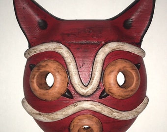 Princess Mononoke - San Mask - 3D Printed and Hand Painted - San - Studio Ghibli - Wall hanging