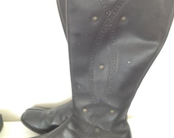 Knee high motorcycle gogo boots 1960
