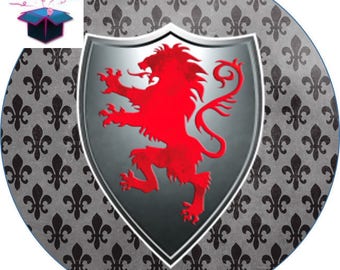1 cabochon clear 25 mm medieval theme