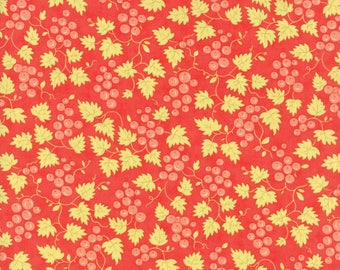 Hazel and Plum - Berries in Pomegranate Red: sku 20297-11 cotton quilting fabric by Fig Tree and Co. for Moda Fabrics