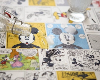 Laminated Disney Mickey Mouse printed Fabric made in Korea by the Yard