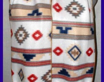 Southwest Fleece Scarf, Muffler, Neck Wrap, Santa Fe