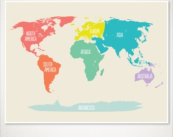 vintage world map world map poster size a1 a2 a3 a4 world