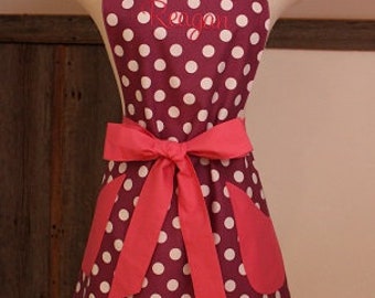 Apron - Full Apron - Mothers Day - Personalization Apron - Hostess Apron - Bib Apron - Kitchen Apron - Chevron Apron - Aprons