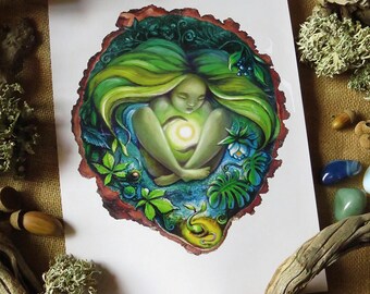 Goddess of Nature- Art Print - A4
