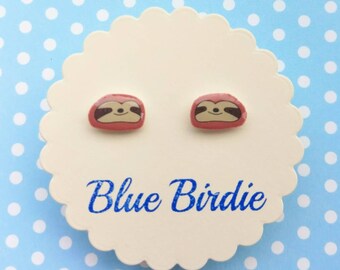 Sloth earrings sloth jewellery sloth jewelry tiny sloth stud earrings small sloth earrings sloth jewellery sloth gifts