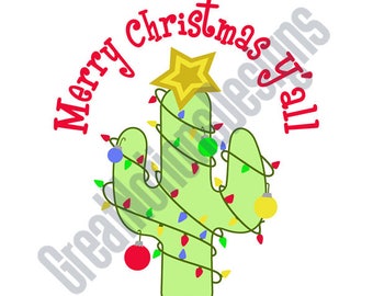 Merry Christmas Y'all SVG - HTV - Vinyl Cutting Graphic Art