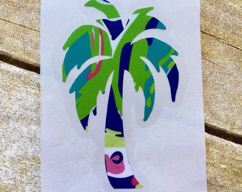 Palm tree decal / Lilly decal / yeti cup decals / yeti sticker / Window decal / car decal / la top decal / Palm tree / Beach decal / Vinyl