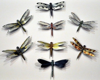 Dragonfly Magnets Insects Set of 8 Refrigerator Magnets Kitchen Magnets Wall Decor