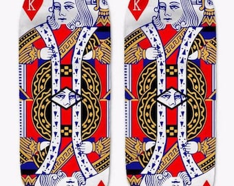 King of hearts ankle socks