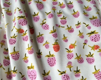 SALE. Heather Ross Briar Rose Strawberries in Lilac Knit