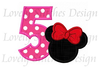 minnie mouse numbers etsy