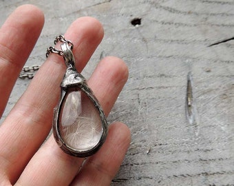 Natural Jewelry, tiny Dandelion necklace, dandelion pendant, terrarium necklace, natural specimen ,real plant jewelry