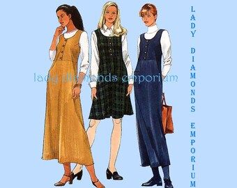 Simplicity 8225 Womens Raised Waist Jumper with Straight or Flared Skirt size 12 14 16 Bust 34 36 38 Sewing Pattern Uncut FF