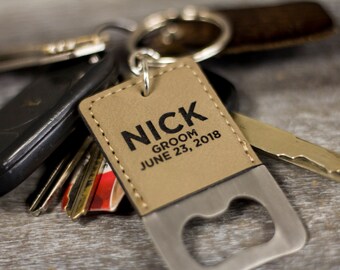 Personalized Groomsmen Gift Keychain Bottle Opener as Groomsmen Proposal, Groomsman Gifts, Personalized Gift, Best Man Gift, Wedding Gift.