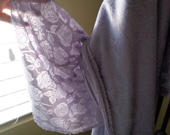 Beautiful Lilac / Periwinkle Rose Fabric 4 yards Curtains or