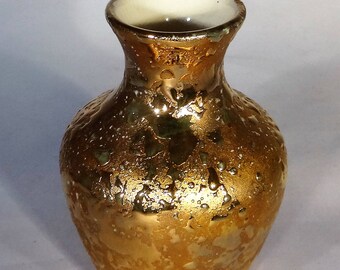 Weeping Gold Bud Vase, 22KT Gold, Decorative Vase, Weeping Gold Vintage Vase, Bud Vase, Gold Bud Vase