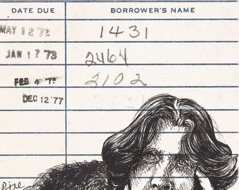 Oscar Wilde Upcycled Library Card Print