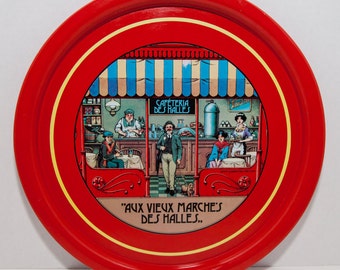 Red Italian Mywatt Tin Serving Tray
