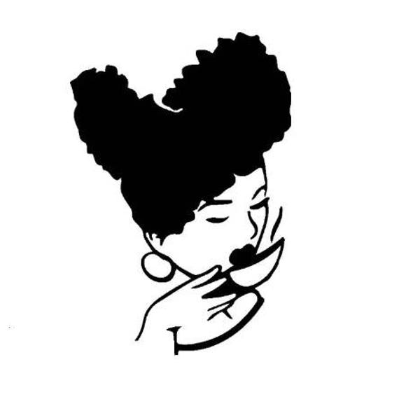 Afro svg Afro lady svg Afro lady Silhouette Afro vector