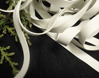 15 yards of white 3/8" Wide ( 9.5mm ) Rubber Swimwear Elastic/ dance wear elastic/ rubber elastic