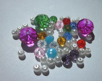 53 4 to 12 mm (D9) multicolored glass beads