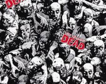 Walking Dead Zombies fabric, by the half yard, 43-44" wide, 100% cotton, walking dead fabric, The walking dead, zombie fabric