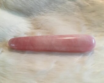 Large Rose Quartz Yoni Wand~GIA Certified~Sacred Sexuality~Women's Wisdom~Sensual Wellness~Quartz Yoni Wand