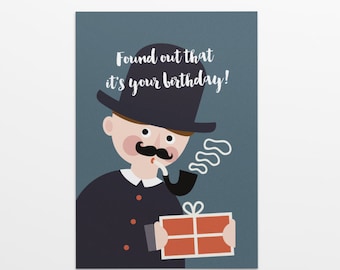 Sherlock Holmes Birthday Card