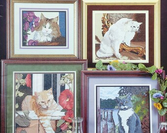 Cross Stitch Pattern | Cross My Heart | FELINE ELEGANCE | Sherrie Aweau | Counted Cross Stitch Booklet