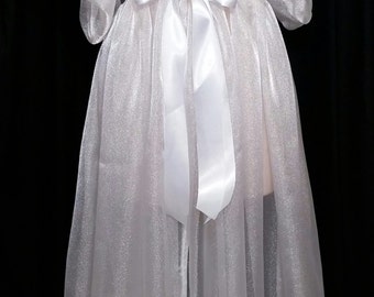 Organza Peignoir Sheer Robe Dressing Gown CUSTOM Made to Order