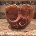 Wooden Yarn Bowl - Acacia Wood - Bowl From Crate & Barrel - Oval Scoop Top 9.5" wide 10 " deep x 6" - 7" in height