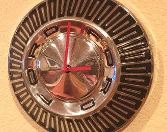 Vintage Ford Hubcap Clock