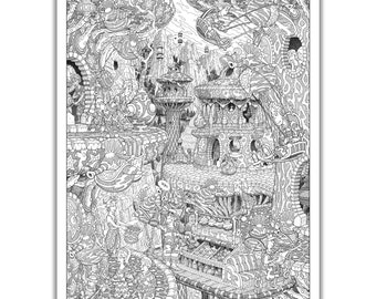 The Airstones of Sool - GIANT 27"x 38" Wildergorn Colouring Poster