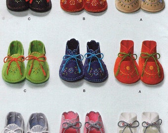 Felt Baby Booties Sewing Embroidery Pattern One Size Vintage 1948 Sewing Pattern Reprint Simplicity 2867 UNCUT