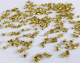 B041C 1mm Gold Color Super Tiny Mini Eyelet Doll Clothes Sewing Craft Supply Blythe BJD Barbie