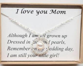 Mère de la mariée-mariage-cadeau de collier de mariée-Enternity infini-collier nacre-collier mariage-cadeau pour cadeau de maman-belle-mère