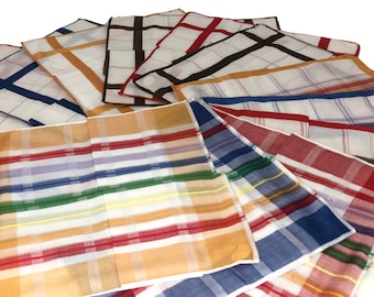 Assorted Plaid Handkerchief (12 pack)