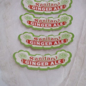 Vintage Sanitary Ginger Ale Labels-Ephemera-12 pieces-New Old Stock