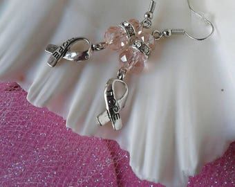 Pink Breast Cancer Awareness Crystal Earrings