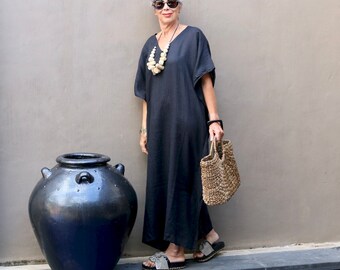 Linen, MAXI Caftan, 4 Sizes, Various Colors