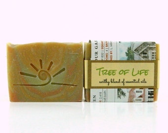 TREE of Life / All Natural Essential Oil Soap, Vegan, Eco Friendly / Cold Process Soap Bar / Organic Soap