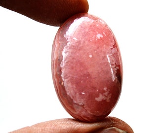 45.5 Cts Natural Rhodochrosite Oval Shape Pink Rhodochrosite Gemstone Cabochon 29x19x7 MM R16349