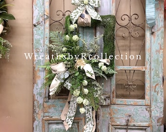 Spring Wreath, Summer Wreath, Everyday Wreath, Moss Wreath
